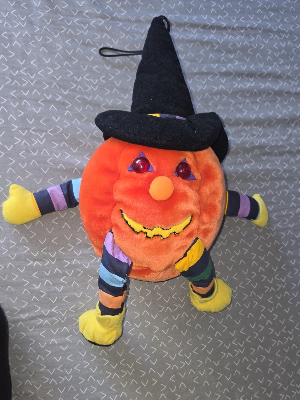 Vintage 1992 People Pals Pumpkin Witch Halloween Plush- Non Working